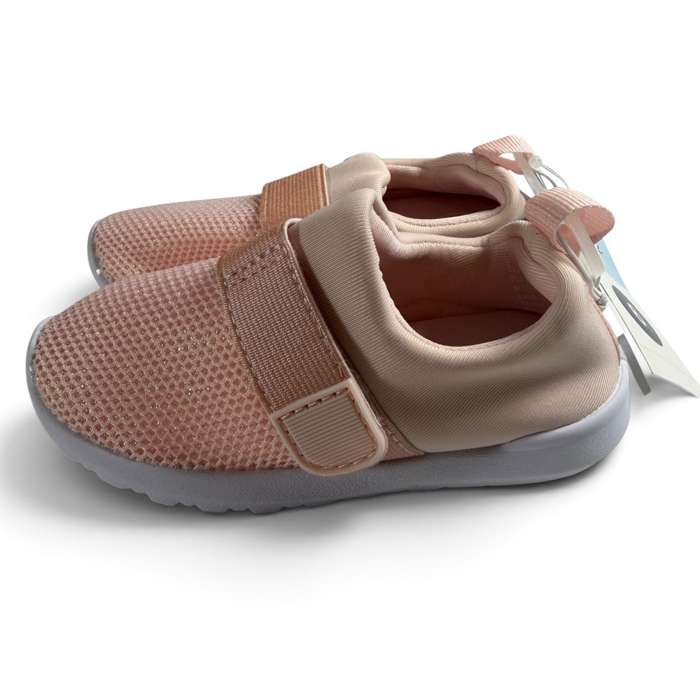 Cat & Jack Austen Pink Glitter Mesh Toddler Slip On Sneakers Size 6 NEW
